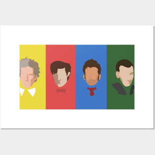 4 Doctors from Doctor WHO Design Posters and Art